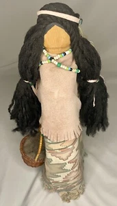 Native American Wood Carving Worry Doll 16 Inch - Bild 1 von 10