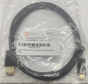 5FT USB 2.0 A Male to Micro B Male 5-pin Data Sync Charger Charging Cable Cord - Picture 1 of 4