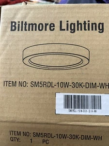 3 Biltmore Lighting 5.5 in. Dimming Ultra Slim Disc Lights LED White - Picture 1 of 3