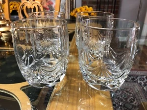 Cristal d'Arques Crystal Premiere Ovation Pattern Whiskey Low Ball Set of 4 - Picture 1 of 5