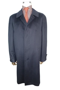 £2282 SIR WILSON TORINO NEW PURE CASHMERE NAVY OVER COAT XL 44 54 HAND ITALY - Picture 1 of 23