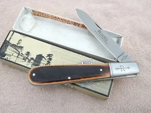 JOHN RUSSELL GREEN RIVER WORKS DADDY BARLOW KNIFE GERMANY NEW N BOX BROWN BONE - Picture 1 of 6