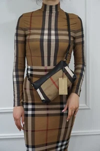 Burrberry Shoulder Bag Camera Beige Plaid - Picture 1 of 11