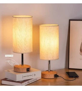 Yarra-Decor Bedside Lamps with USB Port - Touch Control Table Lamp for... - Picture 1 of 7