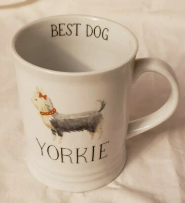 Yorkie Large Coffee Mug Cup Fringe Studio Julianna Swaney Yorkshire Terrier - Image 1 of 3