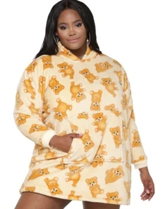 *GRATIS GESCHENK* Erwachsene Kuschelbär tragbare Hoodie Decke Einheitsgröße - Bild 1 von 8