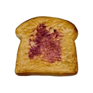 Vtg Faux Food Jelly Toast Bread Realistic Refrigerator Fridge Magnet Rubber - Picture 1 of 11