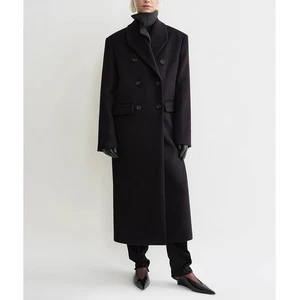 Abrigo de lana de longitud media Toteme para mujer Abrigo de cachemir de doble botonadura - Imagen 1 de 12