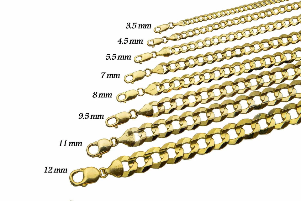 GOLD AUTHENTIC 14K SOLID GOLD MEN/WOMEN CUBAN LINK BRACELET SZ  7"- 9"  - Image 1 of 1