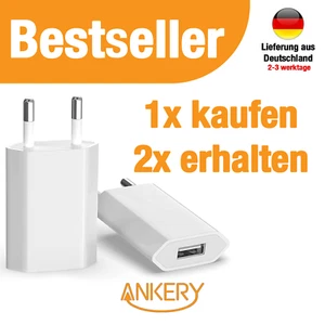 2 Pack iphone USB Ladegerät 5W USB Power Adapter Universal Ladeadapter Netzteil - Bild 1 von 8