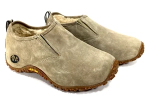 MERRELL YETI Chameleon Moccasins Women's Size 8.5 Shearling Lined Taupe Suede - Picture 1 of 11