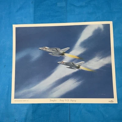 R.G. Smith Print Navy F4D Skyray Jets Douglas Aircraft Company Inc Vintage 11x14 - Image 1 of 4