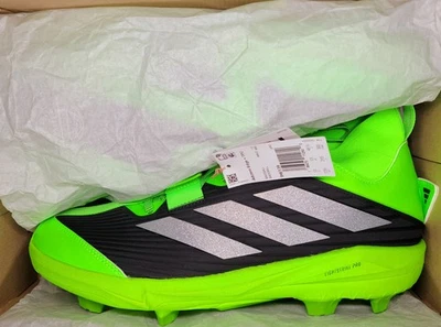 Chuteiras de beisebol Adidas Adizero Edge+ TPU tamanho 13,5 masculinas novas na caixa verde solar IH6139 NOVAS - Imagem 1 de 4