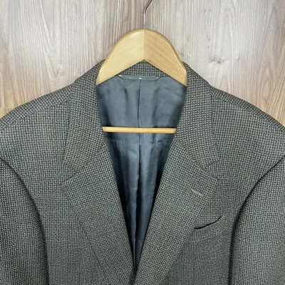 Abrigo deportivo Hickey Freeman para hombre 44R verde multicolor 100 % lana de cordero hecho en EE. UU. Foto 1 de 4