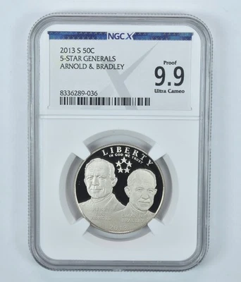 2013-S 5 Star Generals Commemorative Half Dollar Proof 9.9 UCAM NGC X NGCX *9937 - Image 1 of 4