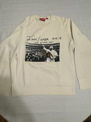Supreme Pope / Slayer Crewneck (Cream, Size M) - Image 1 of 4