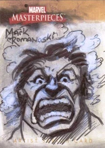 2008 MARVEL MASTERPIECES 2 - SKETCH by MARK ROMANOSKI of Hulk - Picture 1 of 1