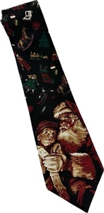 Wembley Silk Christmas Season Executive Work NeckTie L58”x4” Classic Santa Toys - Picture 1 of 7