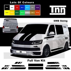 STICKERS For VW T5 T4 T6 TRANSPORTER SIDE STRIPE CAMPER VAN GRAPHICS DECALS SWB - Picture 1 of 6