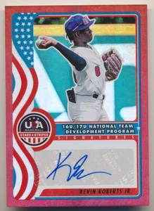 Kevin Roberts Jr 2025 Panini USA Stars & Stripes RED AUTO RC 3/99 - Bild 1 von 2