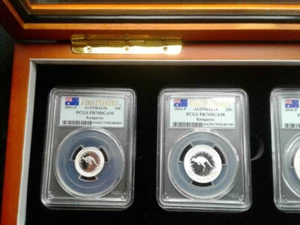 2016-P Australia Proof Silver Kangaroo Set of 4 Coins PCGS PR70 UC ER with box - Picture 1 of 4