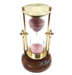 Gifts Home/Garden Brass Handmade Sand Timers Vintage Timer Sand/Hourglas Desktop - Picture 1 of 6