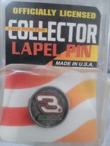 Dale Earnhardt #3 NASCAR Lapel Pin COLLECTOR -RARE fine pewter made in U.S.A - Picture 1 of 4