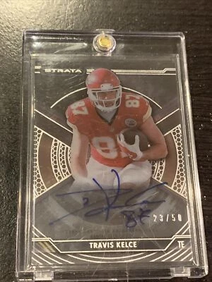 2015 Topps Strata Travis Kelce SA-TK Autograph /50 Rare Chiefs - Image 1 of 3