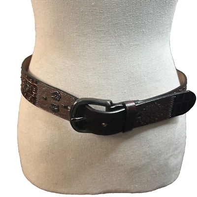 Fossil Cinturón Mujer Piel Diseño Cuentas Talla S Marrón Foto 1 de 4