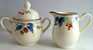 Noritake Keltcraft Greens Farm 9228 Zuckerdose mit Deckel & Milchkännchen - Bild 1 von 7