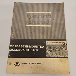 Vintage 1970 Massey Ferguson MF 880 Moldboard Plow Operators Manual - Bild 1 von 10