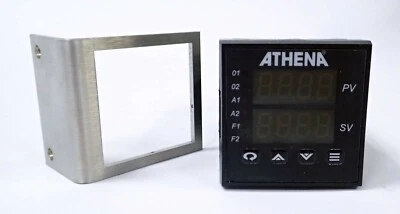 ATHENA M16C-B-S-0-31 TEMPERATURE/PROCESS CONTROLLER DIN PANEL MOUNT w/BRACKET - Image 1 of 4