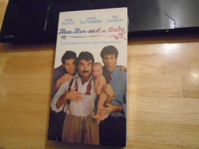 SEALED RARE OOP Three Men & a Baby VHS film TOM SELLECK Ted Danson LEONARD NIMOY Foto 1 de 3