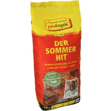 proFagus Der Sommer Hit Premium BBQ Grillkohle Holzkohle 15 kg Buchenkohle Grill