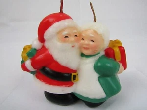 1987 Christmas Candle Mr & Mrs Claus Candle 2 Wicks Avon Vintage - Picture 1 of 8
