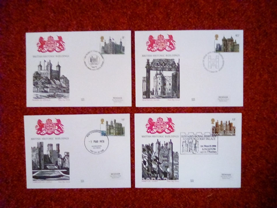 GB FDC BENHAM WOODCUT 1978 BRITISH HISTORIC BUILDINGS SET OF 4 PERFECT CONDITION - Image 1 of 1