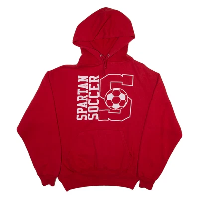 Moletom com capuz JERZEES Spartan Soccer masculino vermelho EUA M - Imagem 1 de 4