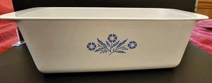 Corning Ware P-315B Kastenform 9x5x3 weiß mit Kornblumen-Design - Bild 1 von 10