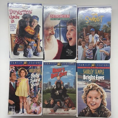 Fox Video Family Feature Collector Set Vintage Bundle Lot 6 Shirley Temple VHS Foto 1 de 4