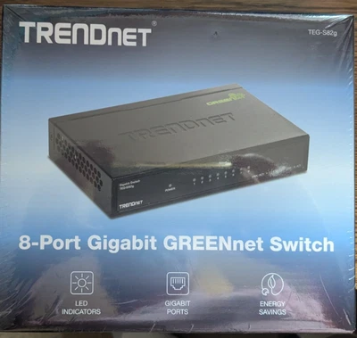Nuevo conmutador Ethernet externo Gigabit de 8 puertos TRENDnet TEGS82g Foto 1 de 3