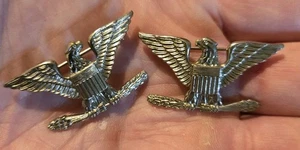 WWII era Colonels Rank Eagle Set - GEMSCO Pinbacks (2) - Picture 1 of 4