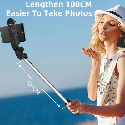 Soporte trípode para teléfono SmallRig Selfie Stick con control remoto Bluetooth para iPhone|Samsung Foto 1 de 4