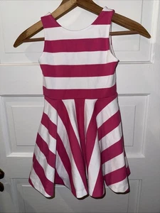 Girls Polo Ralph Lauren Dress Size 5 Sleeveless Pink White Stripe - Picture 1 of 6