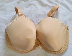 Elomi Bra 38I Nude Tan Adjustable Underwire Full Coverage Back Closure Bow - Picture 1 of 10