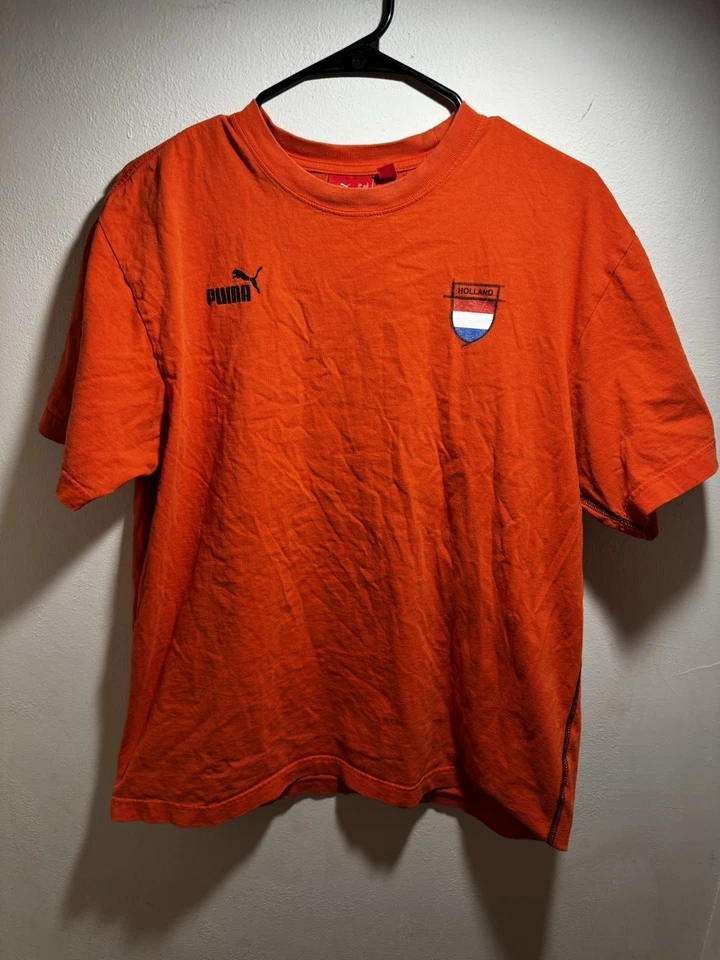 Camiseta Puma Vintage Y2K Holland 14 Naranja Hombre Holanda Jersey Talla Grande Foto 1 de 4