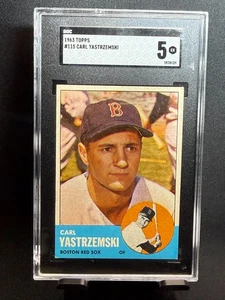 1963 Topps Carl Yastrzemski Boston Red Sox #115 SGC 5 TOP PREIS - Bild 1 von 2