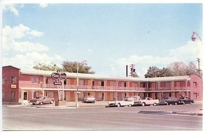 Billings MT The Town House "Best Western"  Signage Old Cars Postcard - Picture 1 of 1