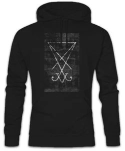Tarot Sigil of Lucifer Hoodie Kapuzenpullover Satan Siegel von Luzifer Karte - Picture 1 of 1