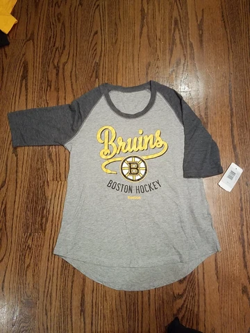Boston Bruins T Shirt Hockey Kids Youth Medium Short Sleeve Grey NHL kids top Cover