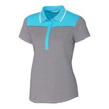 Cutter & Buck Annika 'Ariel' Stripe Golf Polo Shirt - UK18 / XL - Only Stored